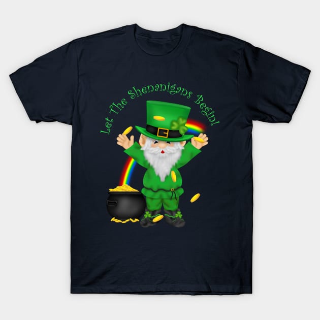 Leprechaun Gnome St. Patrick's Day T-Shirt by Aunty Annie